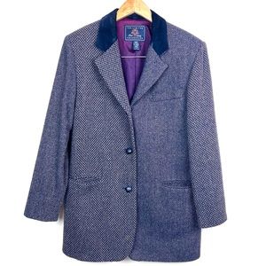 VTG The Limited Herringbone Tweed Oversized Blazer Jacket